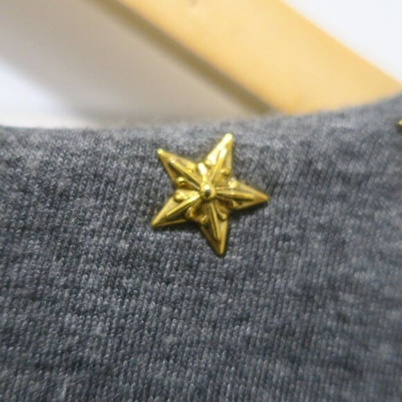 AUTHENTIC VERSACE COLLECTION STUDDED SWEATSHIRT GREY gold STARS size Small LUXE - Picture 8 of 11